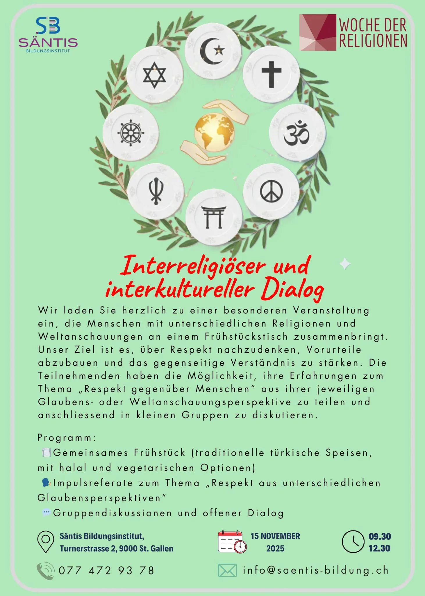 Interreligiöses und Interkulturelles Dialogfrühstück